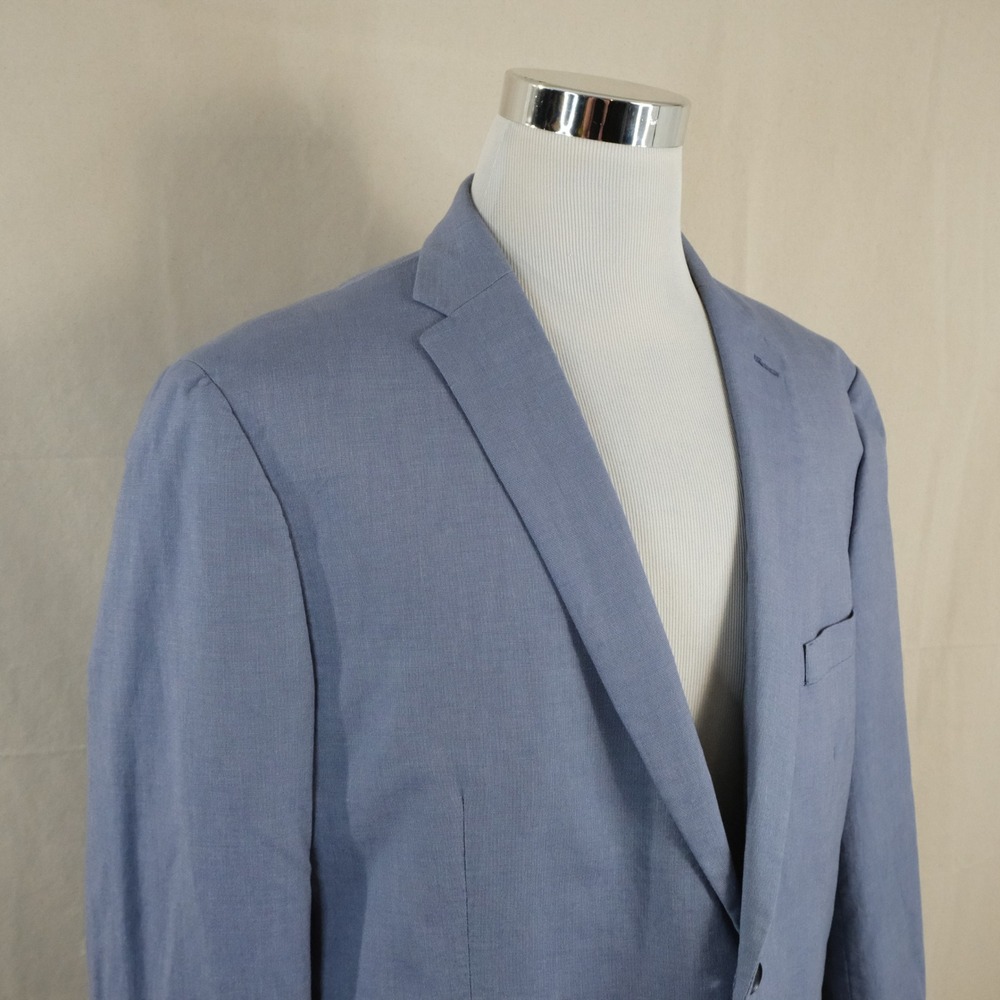 Tommy Hilfiger 48R Sport Coat Cotton Blend Blue Two Button Double Vented
